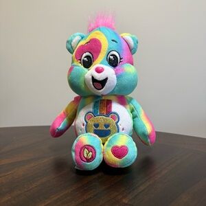 Care Bears Glitter Good Vibes Rainbow Teddy Unlock the Magic Plush Toy Doll